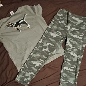 PINK Victoria's Secret Khaki Top